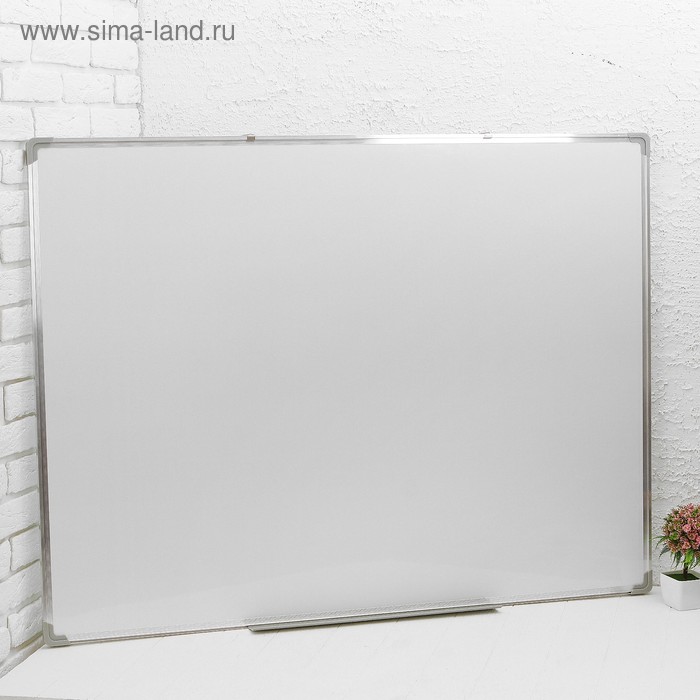 УЦЕНКА Доска магнитно-маркерная, двусторонняя, с полочкой, 90×120 см - Фото 1