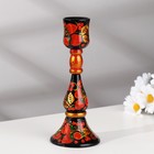 Подсвечник на 1 свечу, 20×8 см, дерево, хохлома - Фото 2