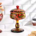 Креманка на ножке «Варенье», 20×13 см, дерево хохлома - Фото 1