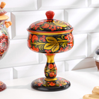 Креманка на ножке «Варенье», 20×13 см, дерево хохлома - Фото 2