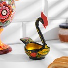 Конфетница дерево «Лебедь»,14×11×7 см, хохлома - Фото 1