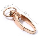 Карабин металлический, 36×12 мм / 9.5×1.4 мм, 5 шт., цвет золотой - Фото 2