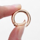 Кольцо-карабин, d=16/24 мм, толщина - 4 мм, 5 шт., цвет золотой - Фото 3