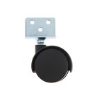 Колесо мебельное, d=40 мм, Г-образное, с креплением, без тормоза, черный пластик (комплект 4 шт) - фото 23010320