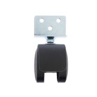 Колесо мебельное, d=40 мм, Г-образное, с креплением, без тормоза, черный пластик (комплект 4 шт) - фото 23010321