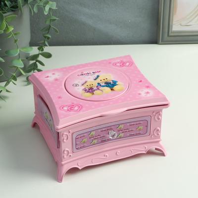 Шкатулка музыкальная «Розовый ларец», 15×9×13.5 см
