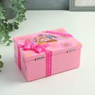 Шкатулка музыкальная "Подарок с бантом" 15,5х8х11 см - Фото 2