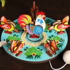 Сувенир "Курицы клюющие с петухом", d=16 см, микс - Фото 2
