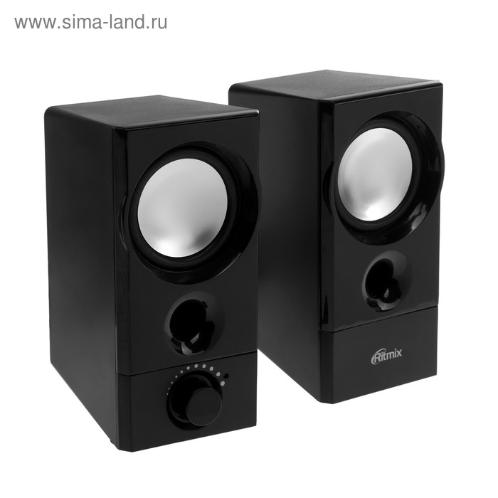 Компьютерные колонки 2.0 Ritmix SP-2072, 2х3 Вт, USB, черные - Фото 1