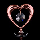 Сувенир с кристаллами "Сердце" 6,4х5,8 см - Фото 1