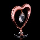 Сувенир с кристаллами "Сердце" 6,4х5,8 см - Фото 2
