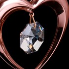 Сувенир с кристаллами "Сердце" 6,4х5,8 см - Фото 3