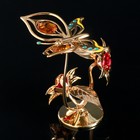 Сувенир с кристаллами  "Бабочка на орхидее" 10х7,8 см - Фото 2