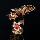 Сувенир с кристаллами  "Бабочка на орхидее" 10х7,8 см - Фото 3