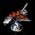 Сувенир с кристаллами "Космический корабль" 9,7х6,6 см - Фото 2