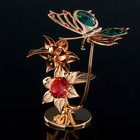 Сувенир с кристаллами  "Бабочка на цветке" 10х7,8 см - Фото 2