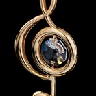Сувенир с кристаллами "Скрипичный ключ" золото 7,6х3,7 см - Фото 4