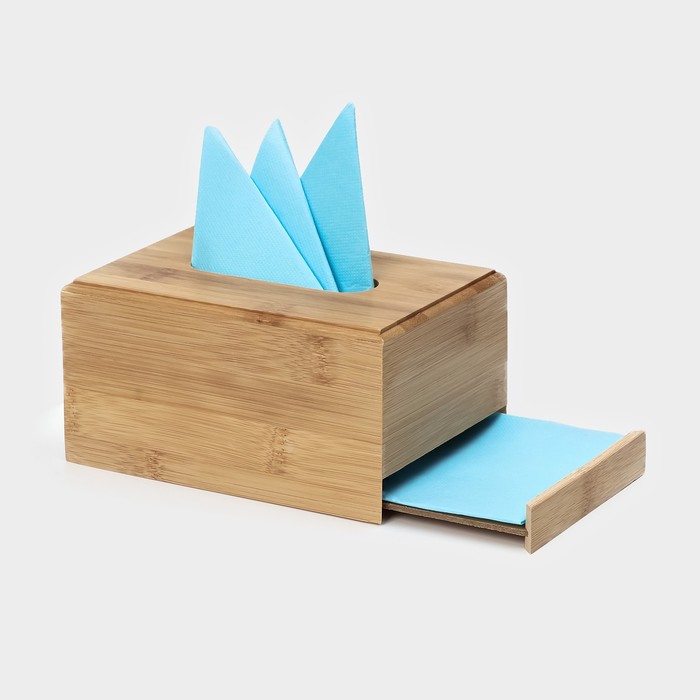 Салфетница Доляна «Комфорт», 17×11×9 см, бамбук - Фото 1