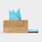 Салфетница Доляна «Комфорт», 17×11×9 см, бамбук - Фото 2