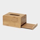 Салфетница Доляна «Комфорт», 17×11×9 см, бамбук - Фото 6