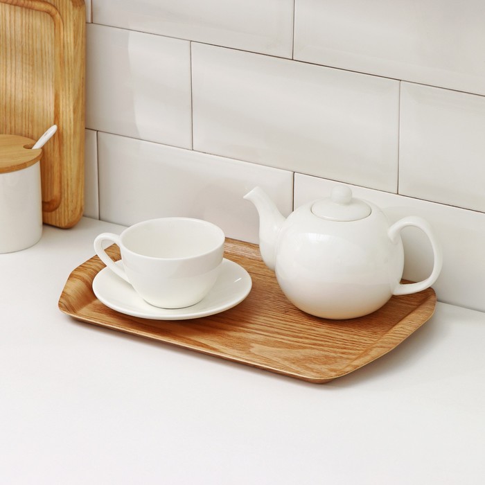 Поднос для завтрака Доляна «Заря», 30×20 см, дерево - Фото 1