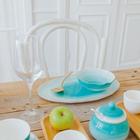 Блюдо Доляна «Млечный путь», 29.5×17.5 см, фарфор, бирюзовое - Фото 6