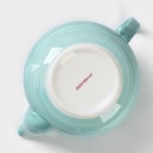 Чайник фарфоровый заварочный Доляна «Млечный путь», 900 мл, цвет бирюзовый - Фото 8