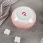 Сахарница фарфоровая с ложкой Доляна «Млечный путь», 330 мл, цвет розовый - Фото 3