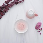 Чайная пара фарфоровая Доляна «Млечный путь», 2 предмета: чашка 220 мл, блюдце d=13,5 см, цвет розовый - Фото 6