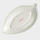 Блюдо сервировочное Доляна «Зелёный сад», 22.5×12×1.7 см, фарфор, белое - Фото 6