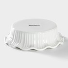 Форма для выпечки из жаропрочной керамики Доляна «Флора», 14×3,5 см, цвет белый - Фото 2