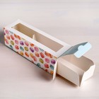 Коробка для макарун, кондитерская упаковка «Make life sweet», 18 х 5.5 х 5.5 см - Фото 2