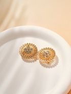 Зажим для кардигана «Круги», цвет белый в золоте - Фото 3