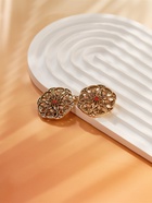 Зажим для кардигана «Цветы», цвет коричневый в чернёном золоте - Фото 7