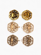 Зажим для кардигана «Цветы», коричневый в чернёном золоте - Фото 10