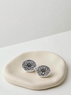 Зажим для кардигана «Цветы», чёрно-серый в чернёном серебре - Фото 12