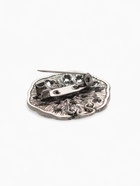 Зажим для кардигана «Цветы», чёрно-серый в чернёном серебре - Фото 8