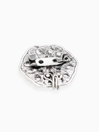 Зажим для кардигана «Цветы», чёрно-серый в чернёном серебре - Фото 9