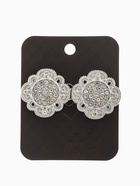 Зажим для кардигана «Ажур», цвет белый в серебре - Фото 8