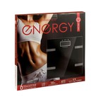 Весы напольные ENERGY EN-407, диагностические, до 180 кг, 2хААА, стекло, чёрные - фото 4301062