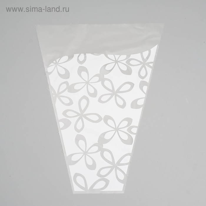 Пакет для цветов конус "Милана", белый, 30 х 40 см - Фото 1