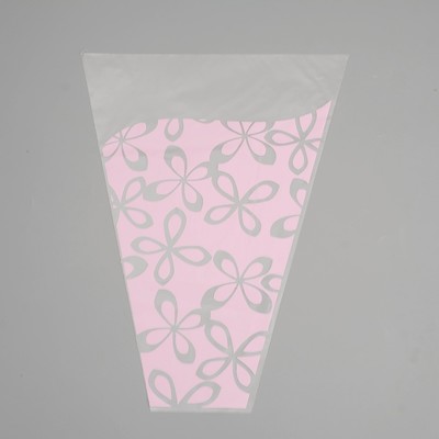 Пакет для цветов конус "Милана", розовый, 30 х 40 м