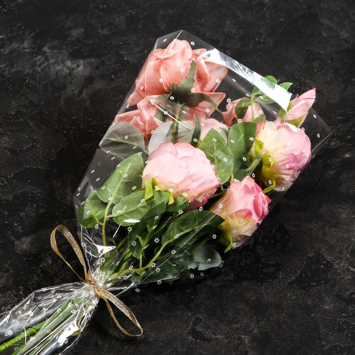 Пакет для цветов конус мини "Алиса", 30 х 60 см - фото 1899761061