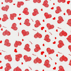 Пленка для цветов "Сердца - Любовь это...", красная, 0,7 х 7,6 м, 40 мкм, 200 г - фото 8548605