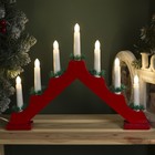 УЦЕНКА Светодиодная фигура «Рождественская горка» 39×29×4.5 см, дерево, 220 В, свечение тёплое белое - Фото 1