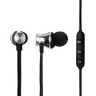 Наушники спортивные беспроводные, магнитные, Luazon VBT 1.1, вакуумные, Bluetooth 4.1, с микрофоном, 80 мАч, чёрные - Фото 1