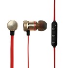 Наушники спортивные беспроводные, магнитные, Luazon VBT 1.30, вакуумные, Bluetooth 4.1, с микрофоном, 80 мАч, чёрно-красные - Фото 2