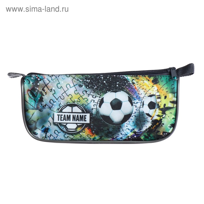 Пенал мягкий, 1 отделение, объёмный, 105 х 220 х 65 мм, К-7, премиум, «Игра» - Фото 1