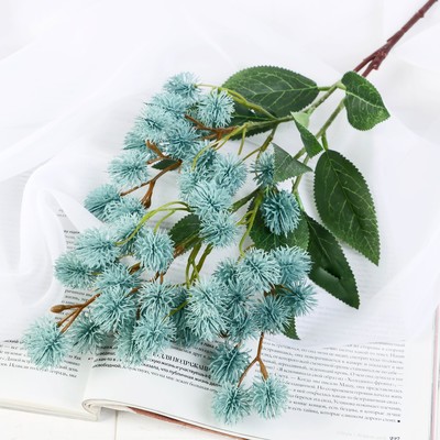 Цветы искусственные "Рицина" 2,5х73 см, голубой