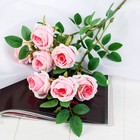 Цветы искусственные "Роза Септима" 5х65 см, розовый - фото 8957391